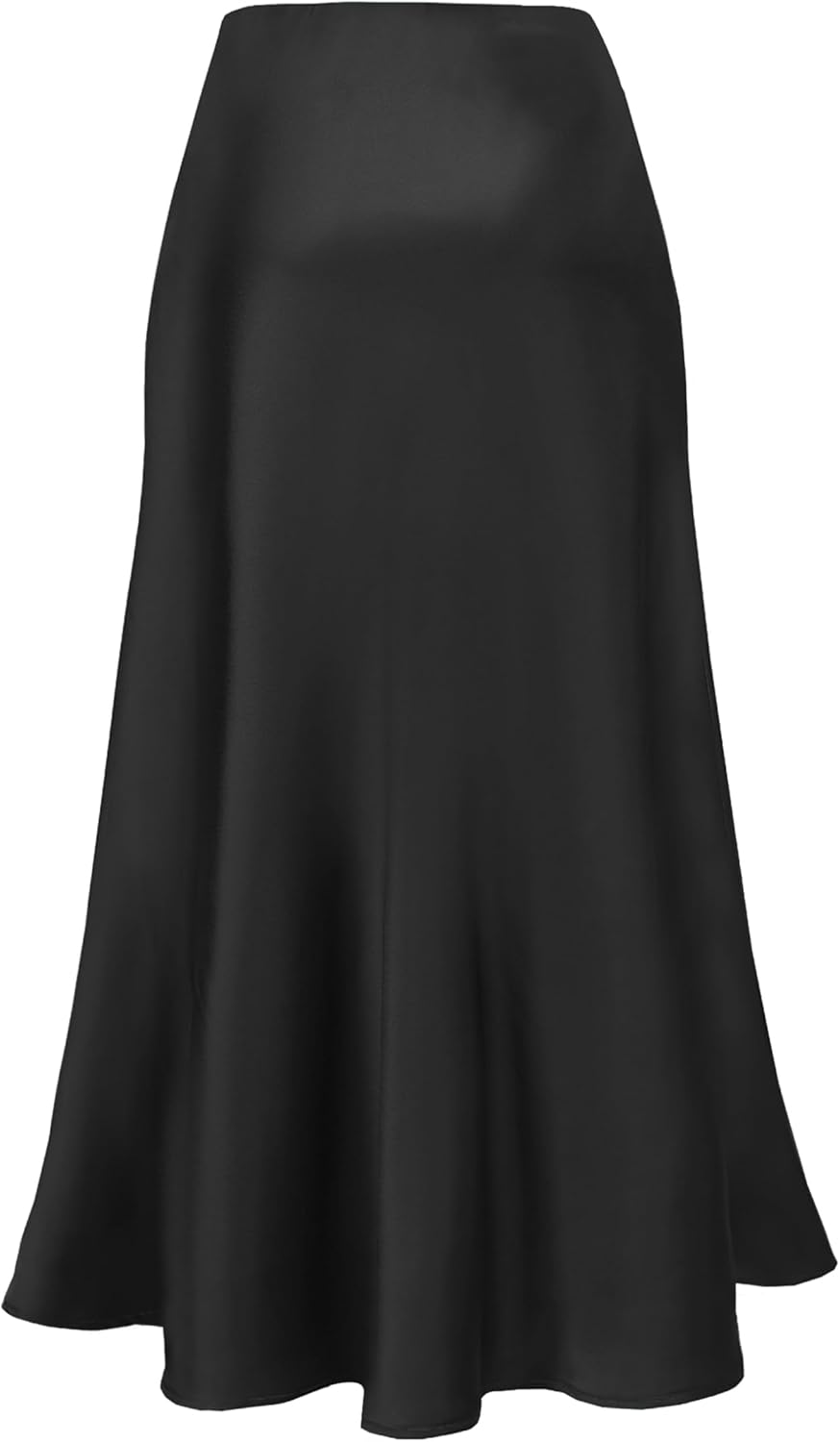 ALCEA ROSEA Womens Satin High Waisted Silk A-line Wedding Elegant Elastic Midi Maxi Skirt - Image 4