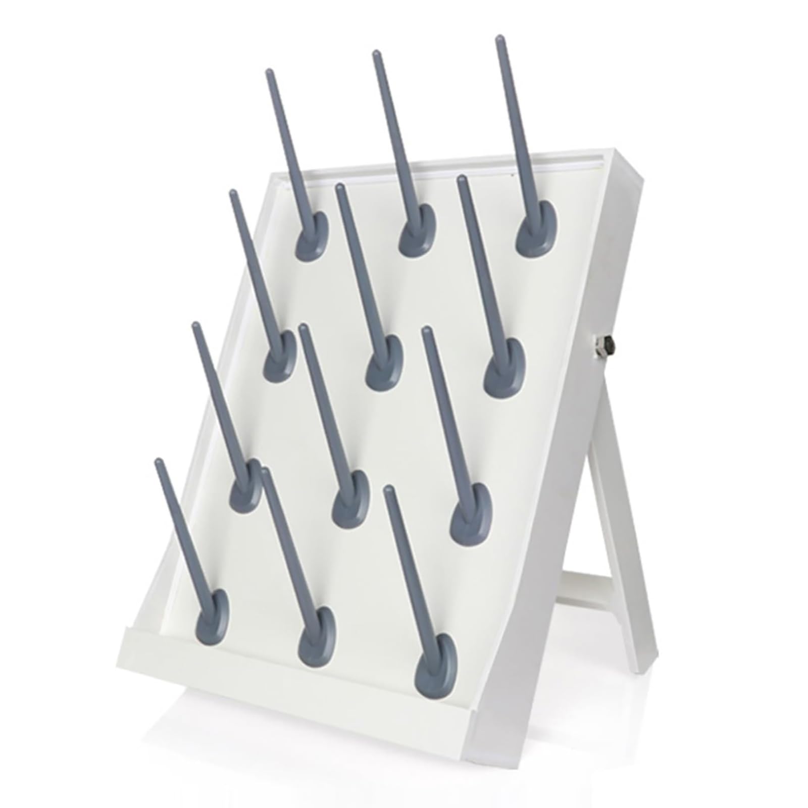 CHANGLKJ Lab Glassware Bottle Drying Rack, Lab Drying Draining Rack with Detachable Pegs, Sturdy Premium PP Material and Stable Base, for Research Room, Test Tube, Rack Beaker, Bottles Glassware