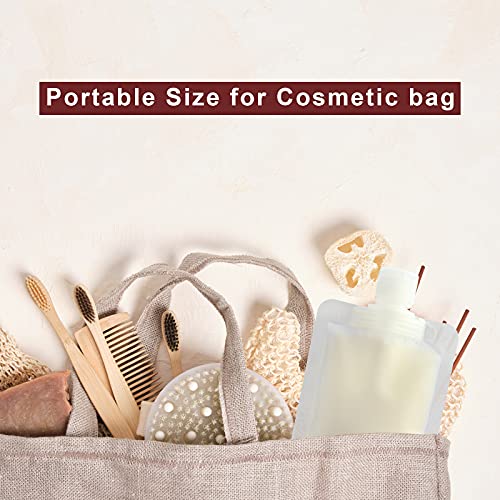 Yasuoa 12 Pieces Travel Size Refillable Empty Squeeze Pouch, Tsa Approved Stand Up Pouch For Toiletry, Lotion Shampoo Shower Gel Squeezable Bags, Leakproof Cosmetic Containers (30Ml/50Ml/100Ml) #TOP6