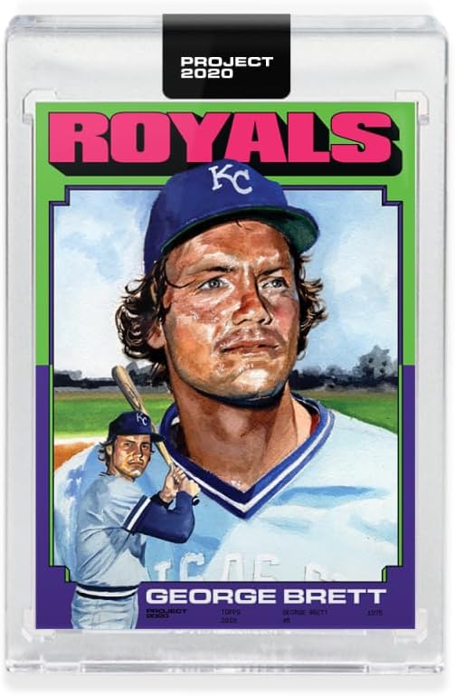 2020 Topps Project 2020 Baseball #344 George Brett Kansas City Royals Artist Jacob Rochester 1975 Topps Design