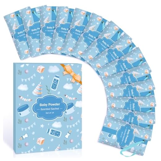 Scent-Hi Sobres Perfumadas, Baby Powder Bolsitas Perfumar Cajones per Fumadas para Baños Coches Cajones y Armarios