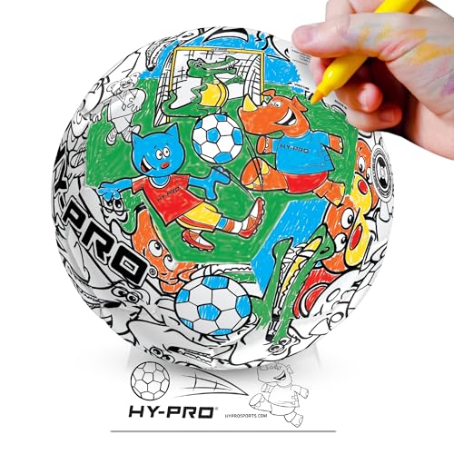 Hy-Pro Doodlekick Football - Colouring football, Customizable Mini Football, Comes with Pump, Stand & Colour Pens, Size 2 Football, Great Football Gift Idea, 3+ - Image 2
