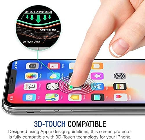 Image of DD SON Tempered Glass Screen Protector Compatible for Iphone X /XS /11 pro (11D) with Edge to Edge Coverage and Easy Installation kit