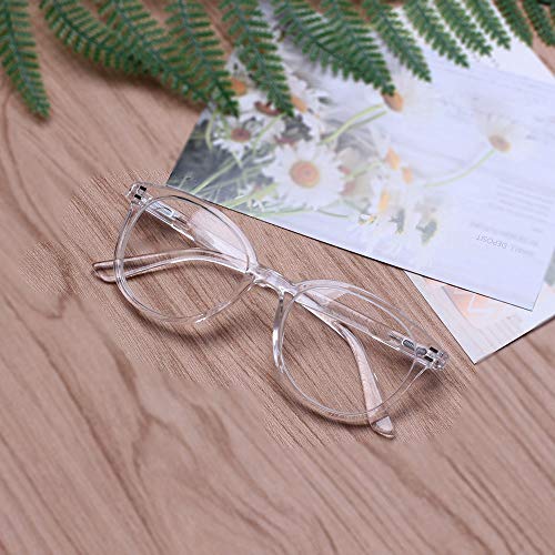 3 Pack Reading Glasses Spring Hinge Stylish Readers Black/Tortoise for Men and Women (3 Transparent, 1.25) - Thumbnail 4