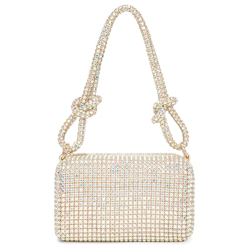Image of BBTT.ful Rhinestone Evening Handbags Sparkling Crystal Purse Daily Casual Shoulder Bag