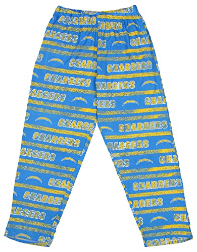 Zubaz NFL Men's Static Lines Comfy Pants, Los Angeles Chargers, Large