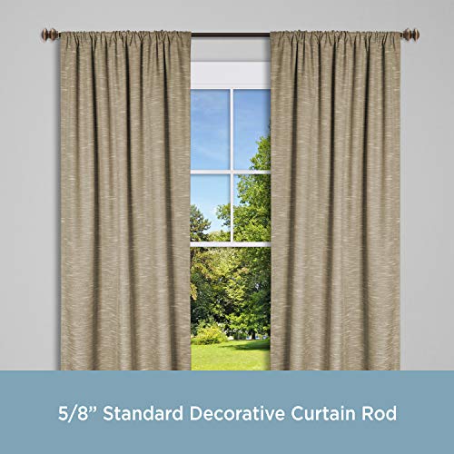 Kenney Kn71719 Kendall Standard Decorative Window Curtain Rod, 48-86", Oil Rubbed Bronze #TOP4