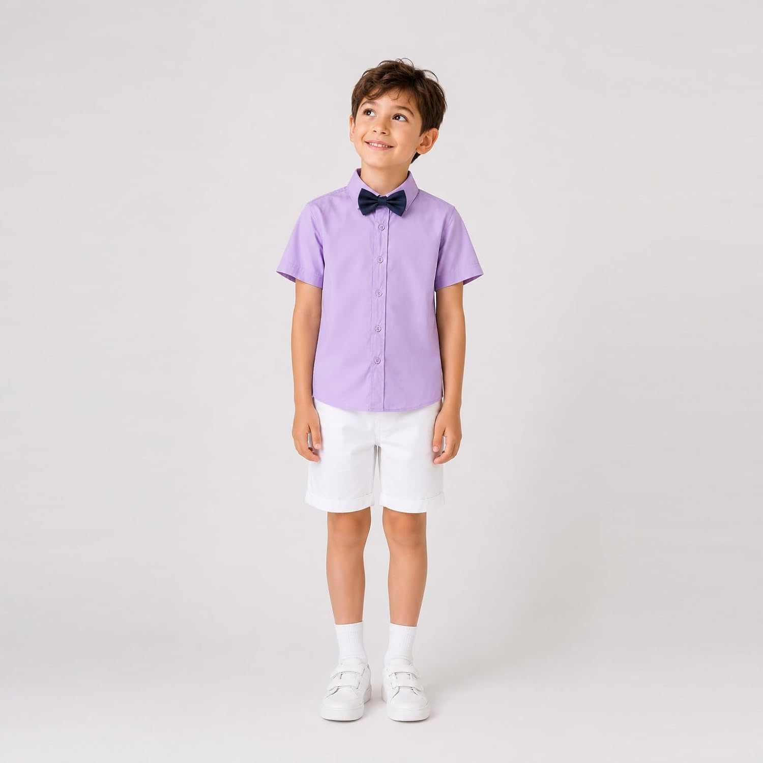 Mud Kingdom Little Boys Dress Shirts Short Sleeve Cute Summer
