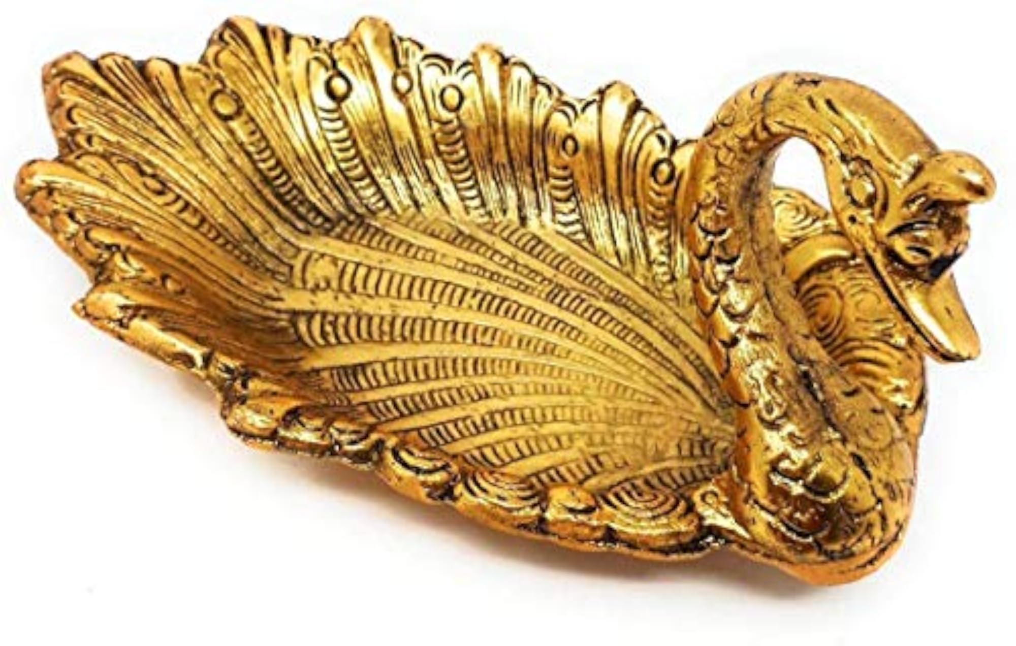 Metal Solid Swan Shape Dry Fruit Tray for Home Decor