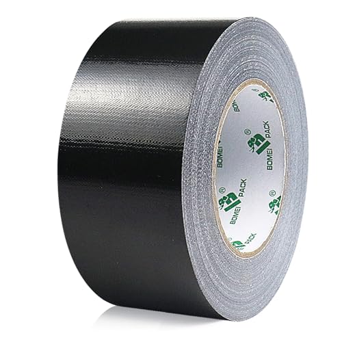 Image of BOMEI PACK Black Duct Tape, Industrial Grade 2.5 inch x 60 Yards (179 ft), 9 Mil Heavy-Duty, Waterproof, UV Resistant for Crafts & Home Improvement