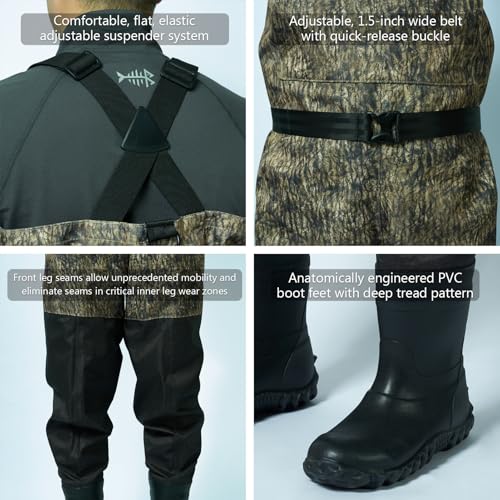 Botas transpirables de camuflaje ligeras y antidesgarros para pesca 6