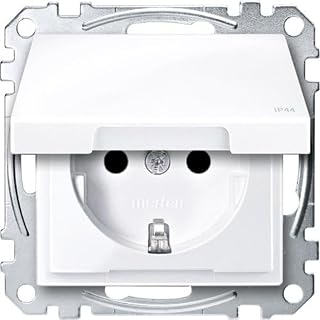 Schneider Electric Merten Schuko-Steckdose mit Klappdeckel, MEG2414-0325
