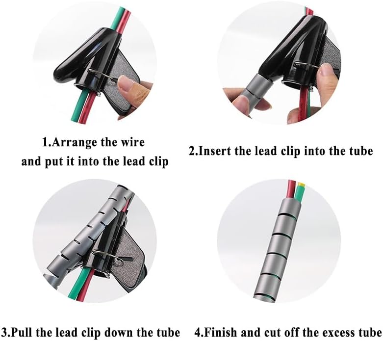 ケーブル整理スリーブ スパイラルケーブル巻き, スパイラルラップケーブル＆ワイヤープロテクターオーガナイザースリーブ 10メートル