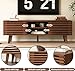 MAISONARIA Living Room Table Sets of 2, Mid Century Coffee Table & Dresser TV Stand, Sliding Door Coffee Table with Storage, Modern TV Stand for Bedroom, Living Room, Walnut