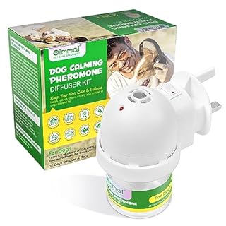 Kit diffusore calmante per cani e gatti, diffusore per alleviare l'ansia di cani e gatti, diffusore 2 in 1 per il Regno Unito, ricaricabile per 30 giorni + ricarica da 48 ml, comfort, calmante e