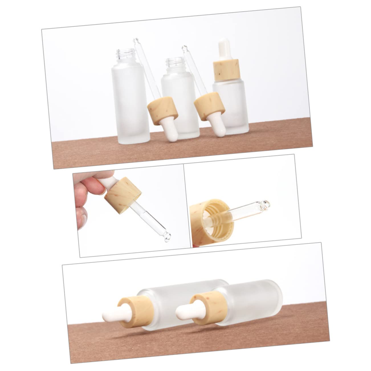 Gogogmee Travel Essential Oil Bottles 3 Pack 25ml Subpackaging Dropper Bottles Fine Sprayer Refillable