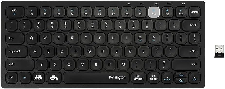Kensington Multi-Device Dual Wireless Compact Keyboard - Black (K75502US)
