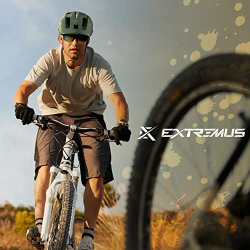 Extremus Aerolander Mountain Bike Helmet, Certified Bike Helmets For Adults Men Women, One-Piece Construction Road Cycling Helmet, Mtb Lightweight Bicycle Helmet With Visor & Safety Rear Light #TOP7