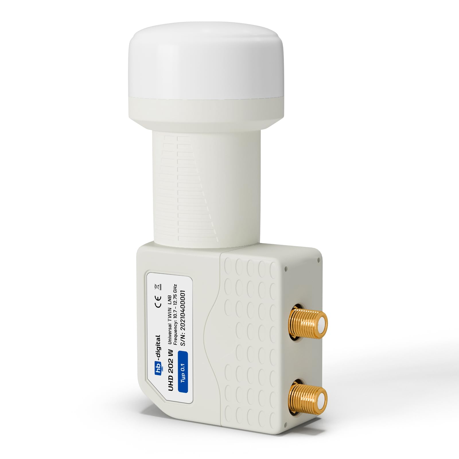 HB-Digital LNB LNC - Conector con contactos chapados en oro para cable de televisión de alta definición, para FULL HD TV 3D, extensible, incluye enchufe