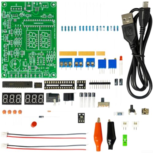 DIY für pwm Signalgenerator Bausatz mit Spannungs- und Strommessung für Elektronik Experimente - Temperatur Sensor Logiktester 9,7x7,4cm(kit)