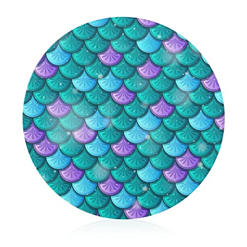 Plaques de cuisine en verre trempé bleu azur et design marin