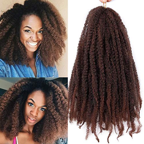 3Pcs/ Lot Marley Braiding Hair Afro Marley Hair Crochet Braids 18Inch Kanekalon African Soft Kinkys Twist Braiding Hair for Black Women(#1B/30)