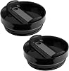 2pcs 40oz Tumbler Replacement Lids,No Spill,Splash Resistant,BPA-Free Cup Covers with Straw Hole for Travel and Daily Use(Black)