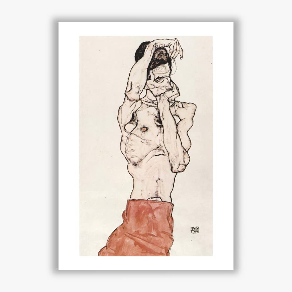 Impression murale Egon Schiele Détresse affiche d'art giclée encadrée - 2