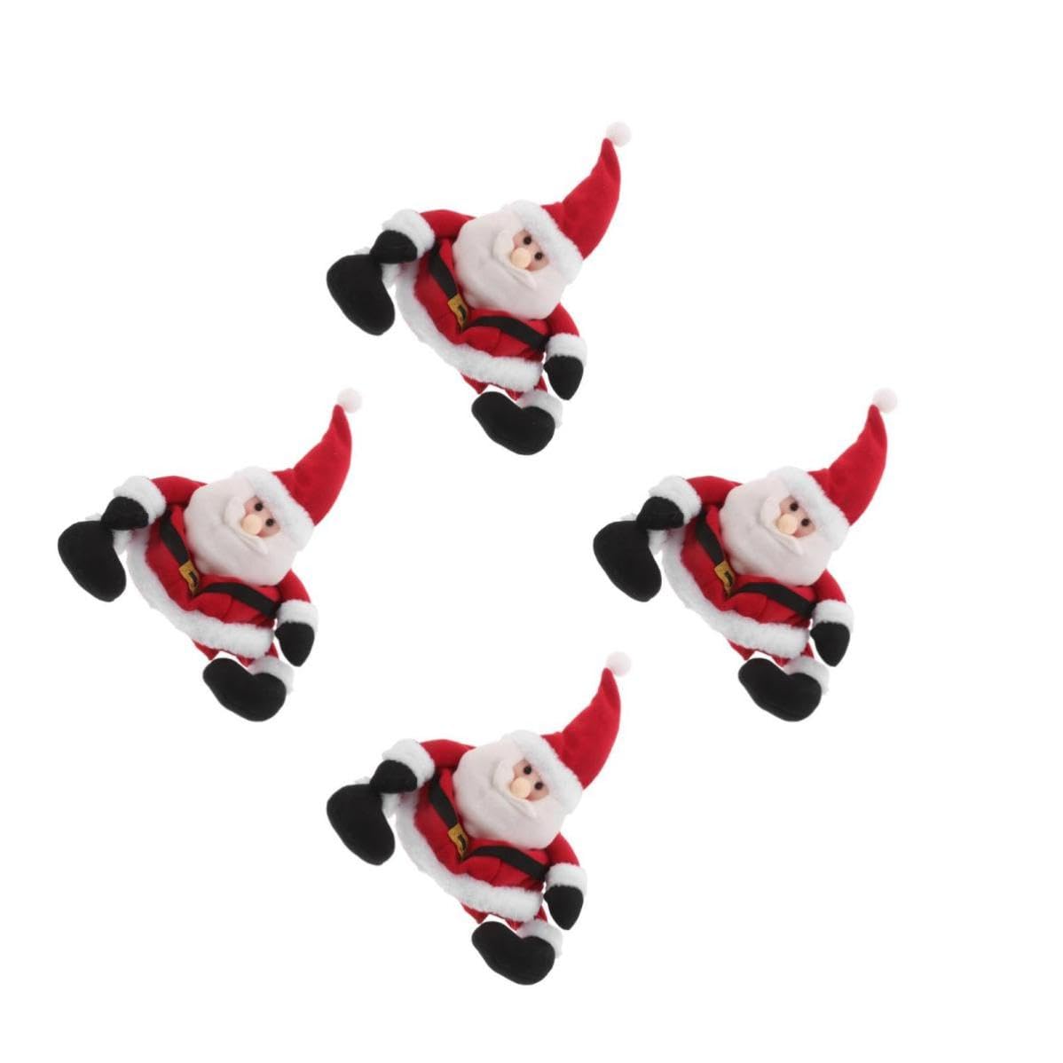 Toyvian 4 Piezas Gorro de Papá Noel 3d con Piernas Extendidas para Navidad