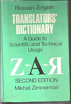 Hardcover Russian-English Translators' Dictionary: A Guide to Scientific and Technical Usage Book