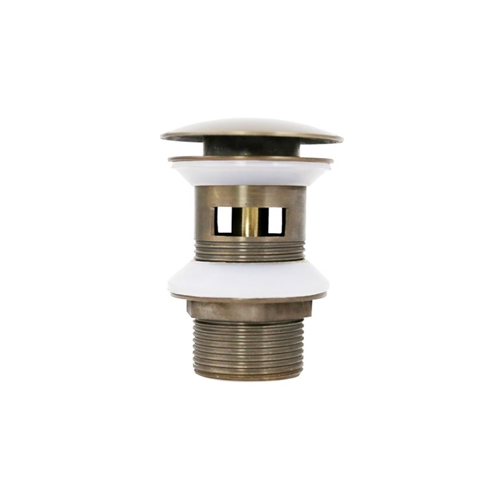 Sink Plug Pop Up Bathroom Sink Stopper Washbasin Pop Up Drain Plug Cover Waste Pipe Drainer With Or Without Overflow For Bath Accessories(Bronze With Hole)