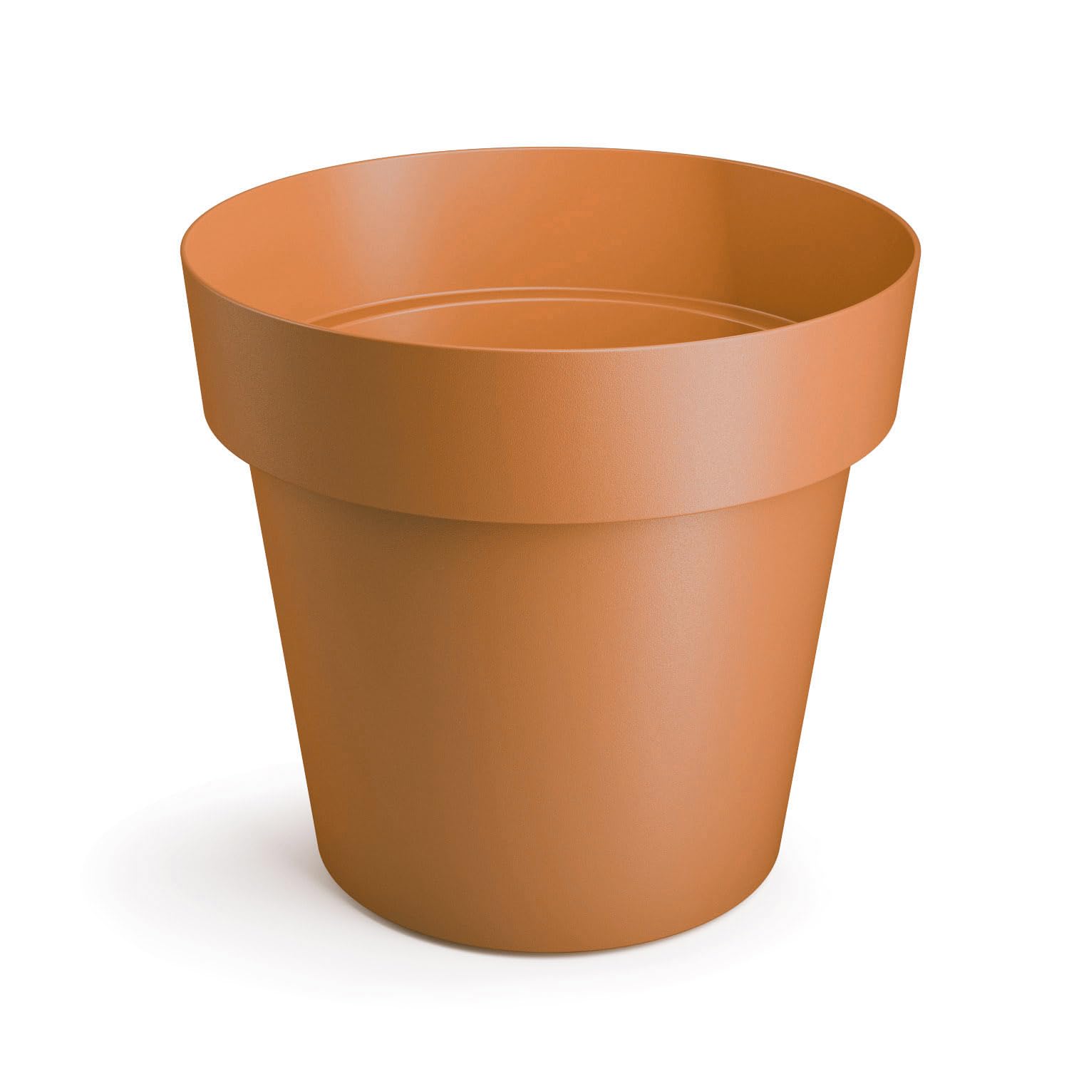 B2C Plant Pots Flower Planter 6 Colours 4 sizes Matt Plastic Pot Classic Look Home Deco Pot Plastic Lightweight (Terracotta Matt, 18cm)