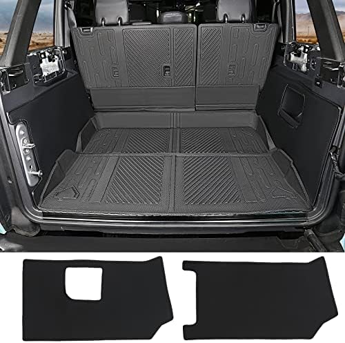 Mabett Cargo Sidewall Protector Compatible with Ford Bronco 2023 2022 2021, Trunk Protector Mats fit Bronco Accessories 4-Door, Black Cover Set PU Leather
