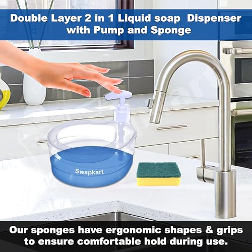 SWAPKART-Pack-of-2-Double-Layer-Soap-Dispenser-for-Bathroom-Accessories-Dishwasher-Liquid-Holder