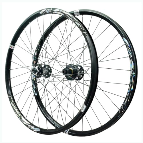 �}�E���e���o�C�N�p�f�B�X�N�u���[�L�z�C�[���Z�b�g 24 26 27.5 29�C���` DH/XC/AM MTB�z�C�[�� �X���[�A�N�X�� �t�����g100mm ���A142mm�A32H���� 9�� 360�N���b�N HG�t���[�n�u 7-12���J�Z�b�g�p
