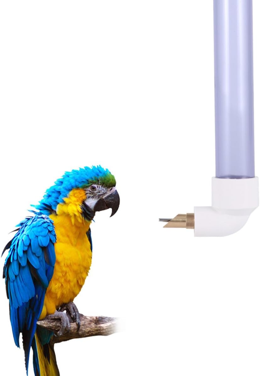 Outanaya Automatic Parrot Water Dispenser for Birds and Parakeets 250ml Leakproof Plastic Drinking Feeder Suitable for Cage Use with Large Capacity