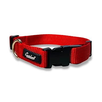 Caninkart Nylon Dog/Cat Collar- Red (Large)