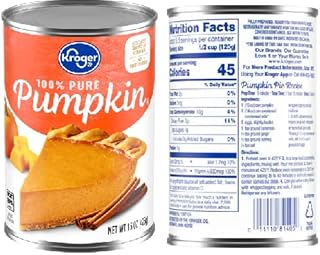 100% Pure Canned Pumpkin (2 Cans, 15 oz. each can)