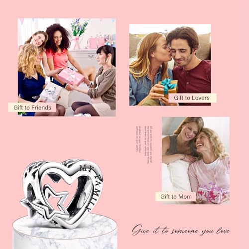 Image of Mothers Day Birthday Number Love Family Friendship Graduation Auntie Grandma Dad Mom Charms for Pandora Bracelets Necklaces, Gifts Women, for Anniversary Valentines Christmas
