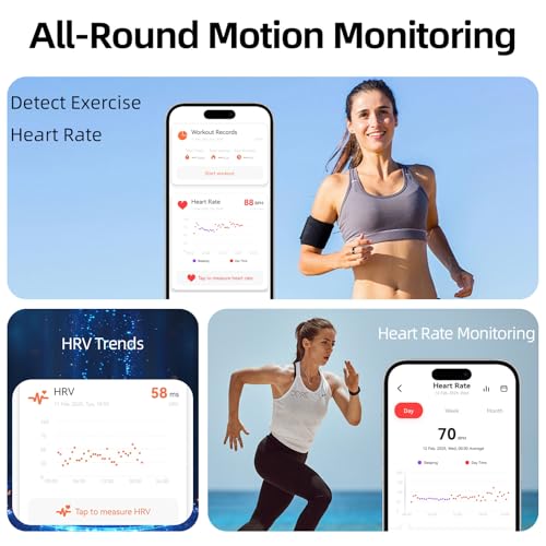 Image of Smart Ring for Women & Men Fitness Sleep Heart Tracker | No Subscription, 5-Day Battery, Heart Rate, Stress, Sleep & Activity Monitoring, IP68 Waterproof, iOS & Android Compatible