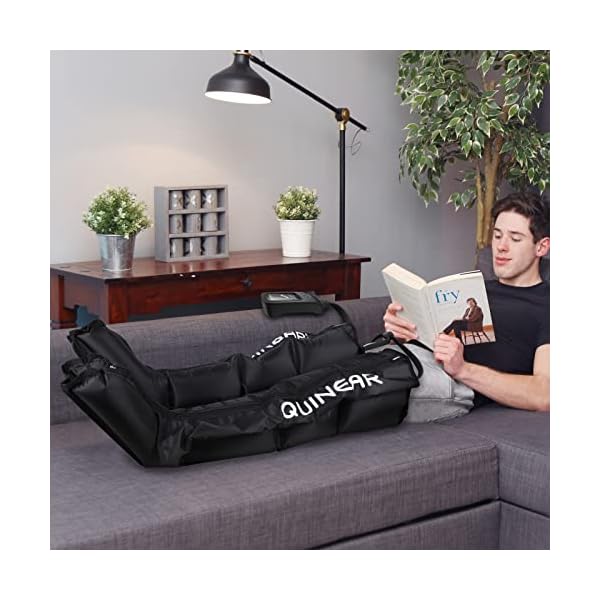 QUINEAR Leg Recovery Compression System for Athlete Post Workout, Professional Sequential Device for Massage Therapy, Foot and Leg Recovery Boots, Improve Circulation Reduce Muscle Soreness (Medium) - Image 2