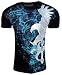 Konflic NWT Men's Eagle & Sword Graphic MMA Muscle T-shirt, Black, XL