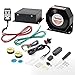 YHAAVALE 9200E Amplifier Police Siren & Metal Ultra Slime Octagon Compact Flat Speaker,DC12V 100W Multi-Tones Wired Control with Mic Loudspeaker Emergency Electronic PA System for Police Cars