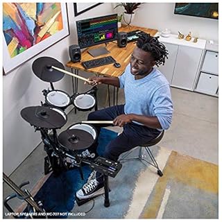 Roland TD-07KV Electronic V-Drums Kit – Legendary Dual-Ply All Mesh Head kit with superior expression and playability – Bluetooth Audio & MIDI – USB for recording audio and MIDI data – 40 FREE Melodic