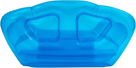 Bepritm Inflatable Sofa Chair, Blow Up Couches Transparent Inflatable Sofa Seat Couch, Portable Inflatable Camping Couches Patio Sofa Yard Double Seater Chairs for Indoor, Outdoor, Beach (Blue)