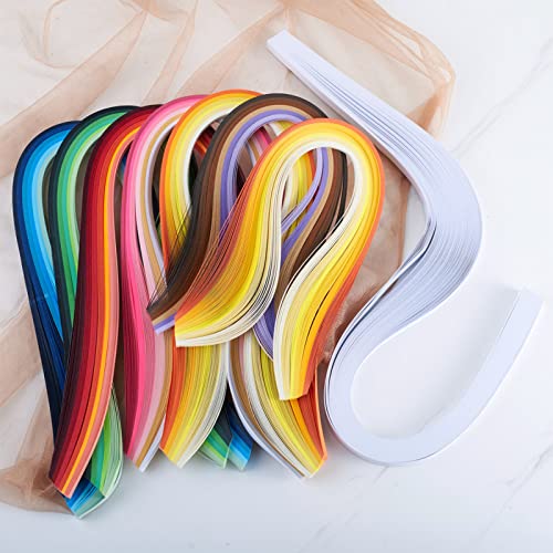 Craftdady Quilling-Papierstreifen, 530 x 5 mm, allmählich, gelb, für Bastelarbeiten, Party-Dekoration, 1200 Stück