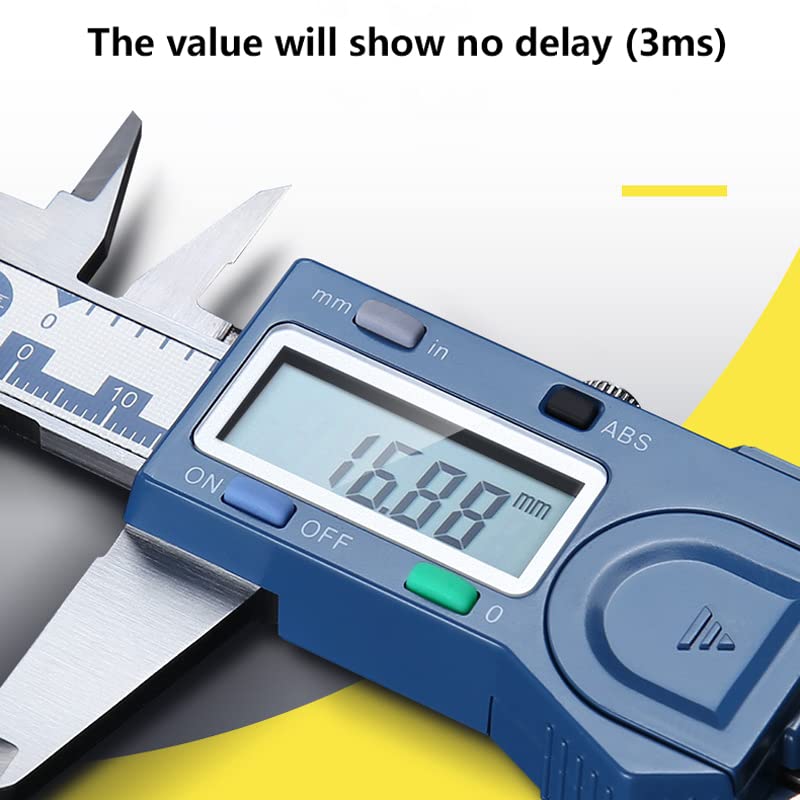 Calibre Digital 150 mm Precision Digital Metal Vernier Caliper Acero Inoxidable 3MS Respuesta Medición de Pachómetro de Calibre