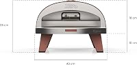 ZiiPa Gázüzemű Pizzasütő Terrakotta 31,5cm Cordierit Kővel Gyors Fűtés 9