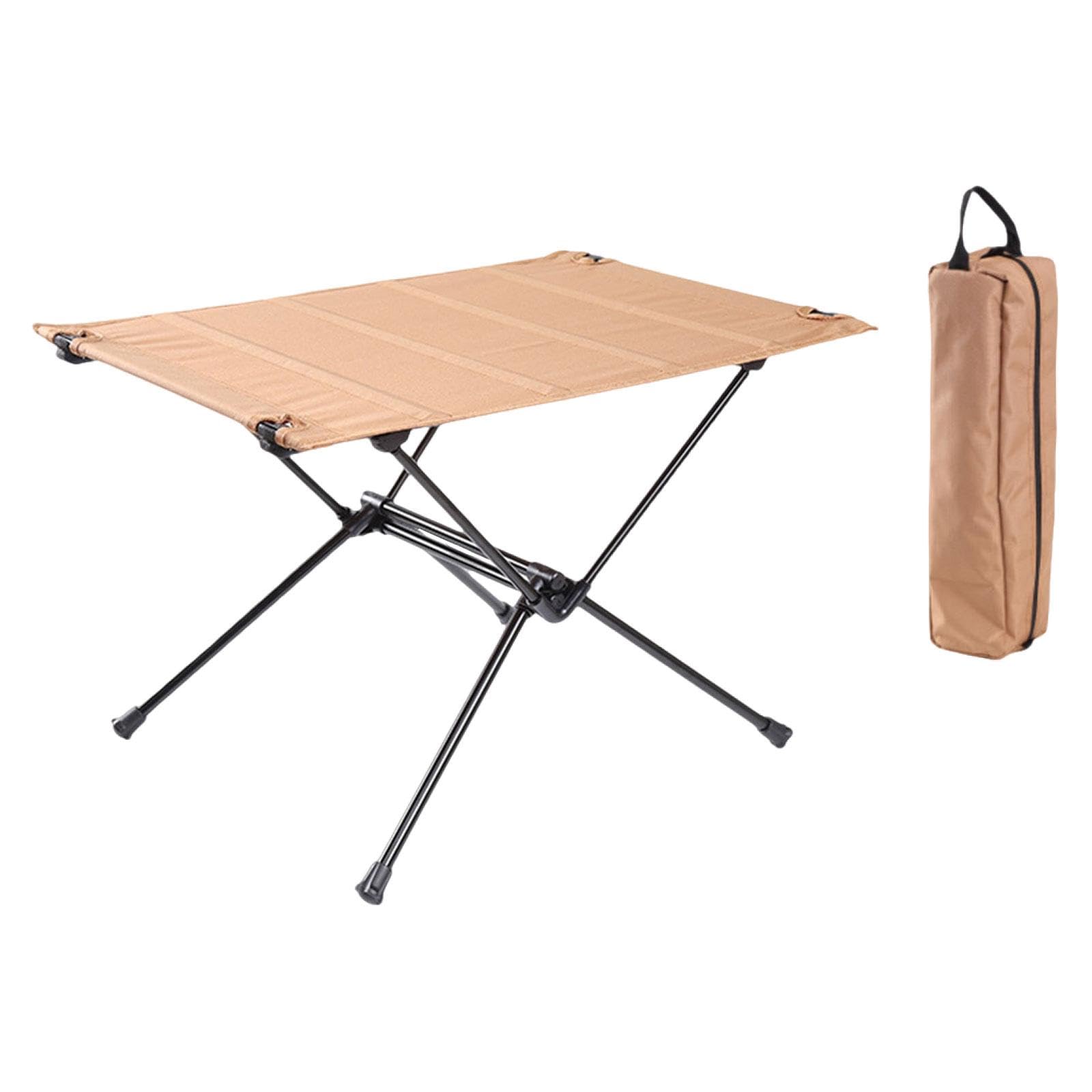 Yiju Portable Outdoor Table for Camping and Picnics with Aluminum Frame, Khaki