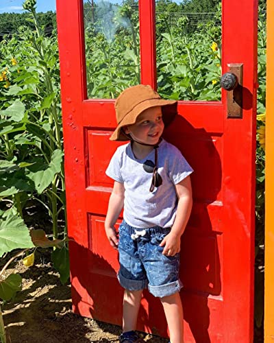 Toddler Bucket Hat Upf 50+ Sun Protection Cotton Hat For Kids Cute Bucket Sun Hat For Boys Girls Summer Brown #TOP7